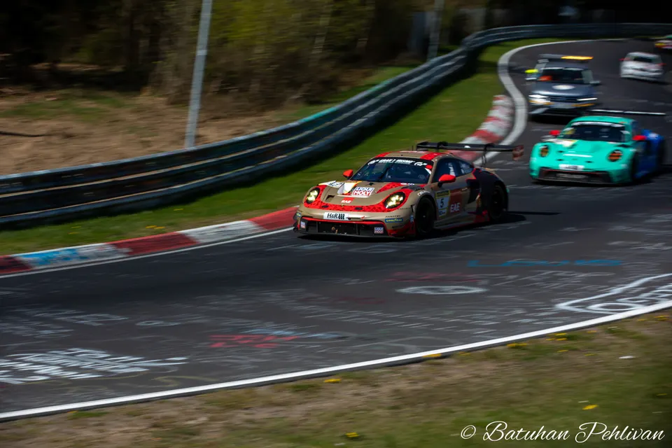 BLACK FALCON Team EAE during NLS 3 2026 at Nurburgring, Germany, motorsport photography by Batuhan Pehlivan